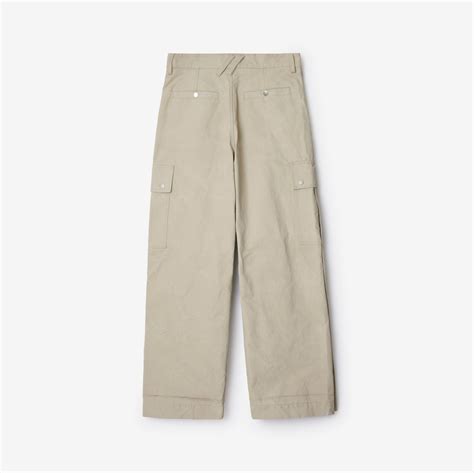 burberry london cargo pants|Cotton Cargo Trousers in Plaster .